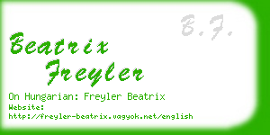 beatrix freyler business card